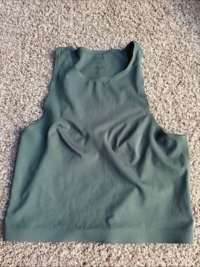 miami Olive Green Scoop Neck Tank